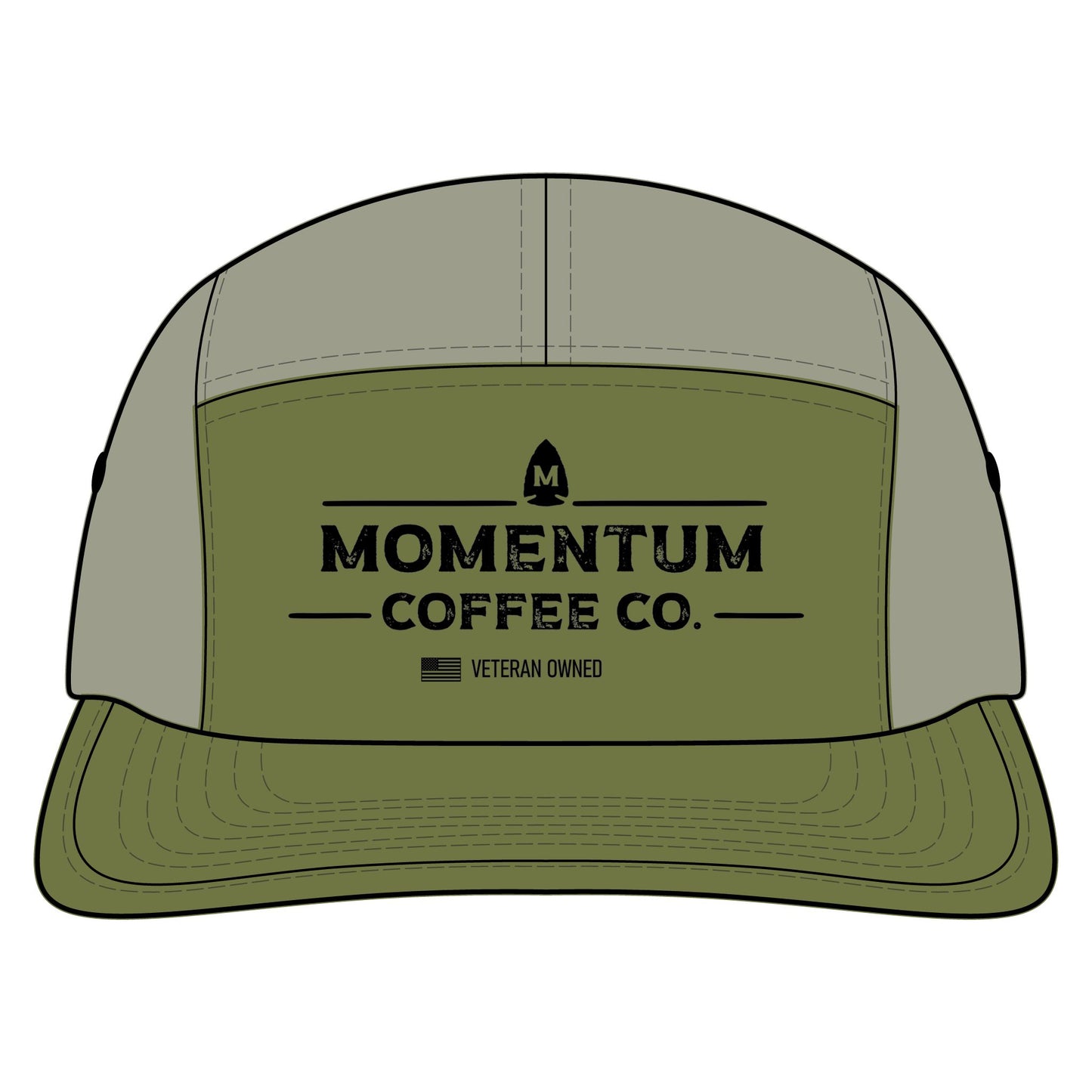 Momentum Coffee Co. Two-Tone Nylon Cap — Veteran-Owned Coffee Logo Hat