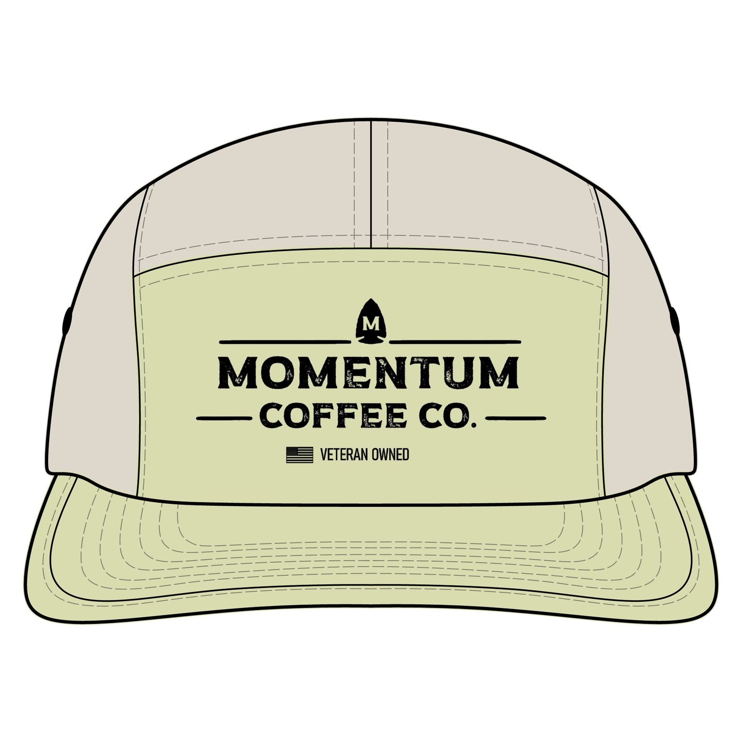 Momentum Coffee Co. Two-Tone Nylon Cap — Veteran-Owned Coffee Logo Hat