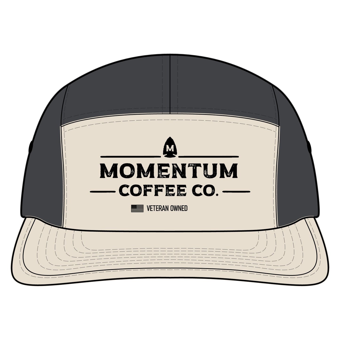 Momentum Coffee Co. Two-Tone Nylon Cap — Veteran-Owned Coffee Logo Hat