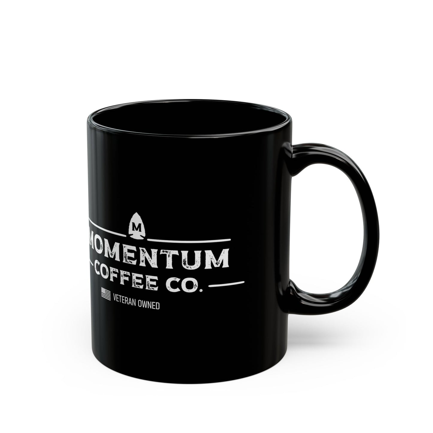 Momentum Coffee Co. Black Mug — Veteran-Owned 11oz/15oz Ceramic Coffee Cup